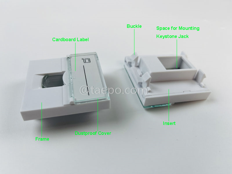 Imágenes de ilustración para insert de 1 puerto, 45x45 mm, estilo francés