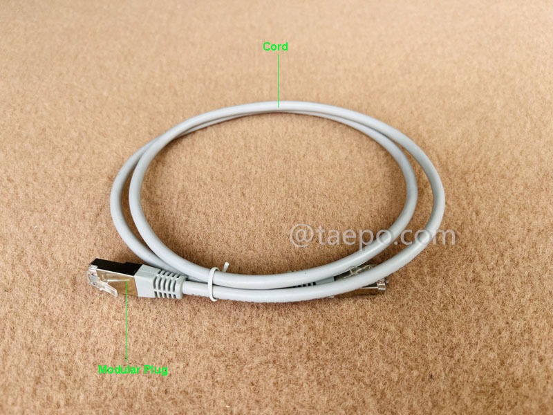 Imágenes de ilustración del cable de parcheo LAN, CAT5E, FTP, RJ45-RJ45, 1m