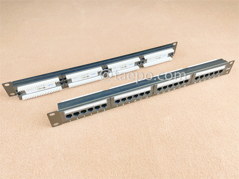 Panel de conexión de 24 puertos, CAT6, RJ45, UTP, 19