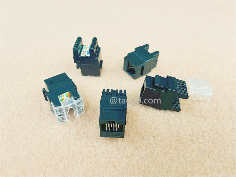 Jack Keystone, CAT5E, UTP, 8P8C, 180 grados, estilo AP