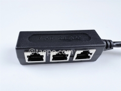 Acoplador RJ45 3 entradas 1 salida