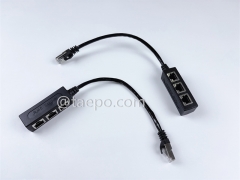 Acoplador RJ45 3 entradas 1 salida