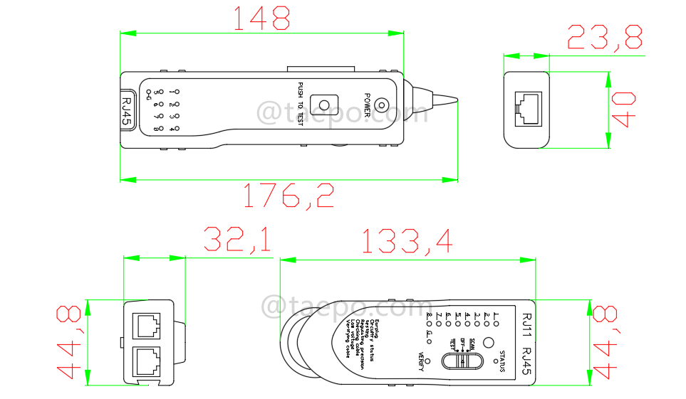 Plano del rastreador de cables multifuncional