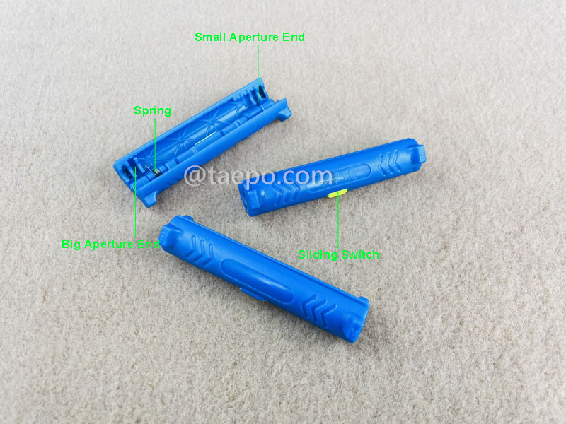 Imágenes ilustrativas del pelacables coaxial
