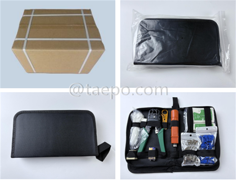Imágenes del embalaje del kit de herramientas de red